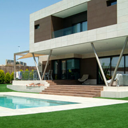artificial grass swimming pool