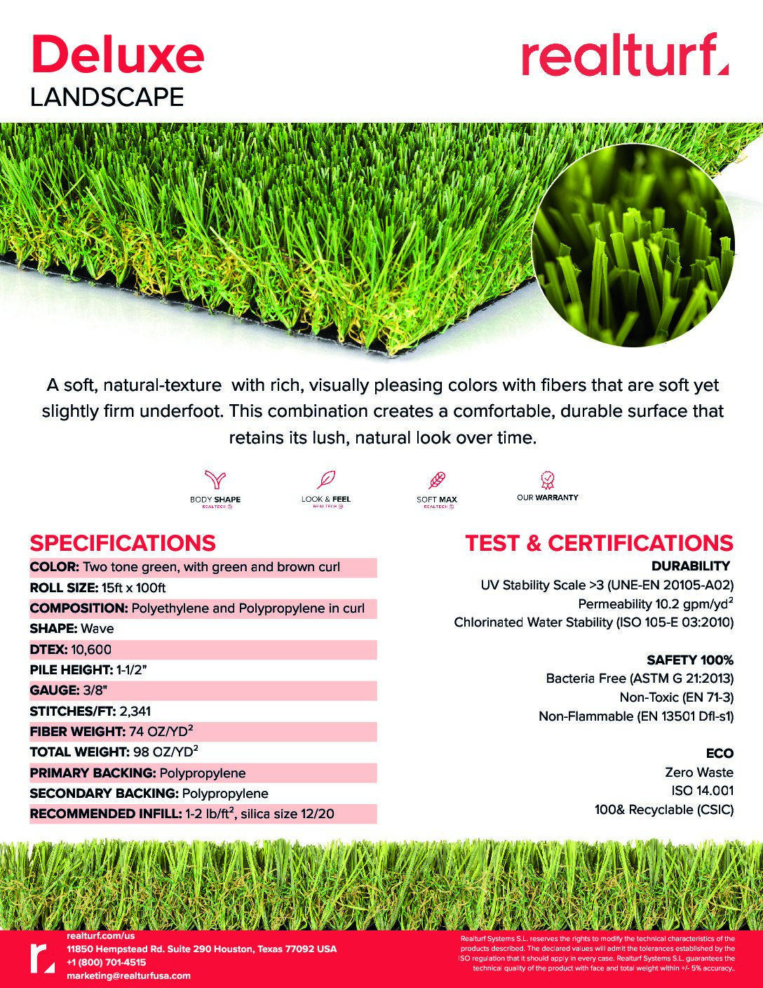 Deluxe Spec Sheet
