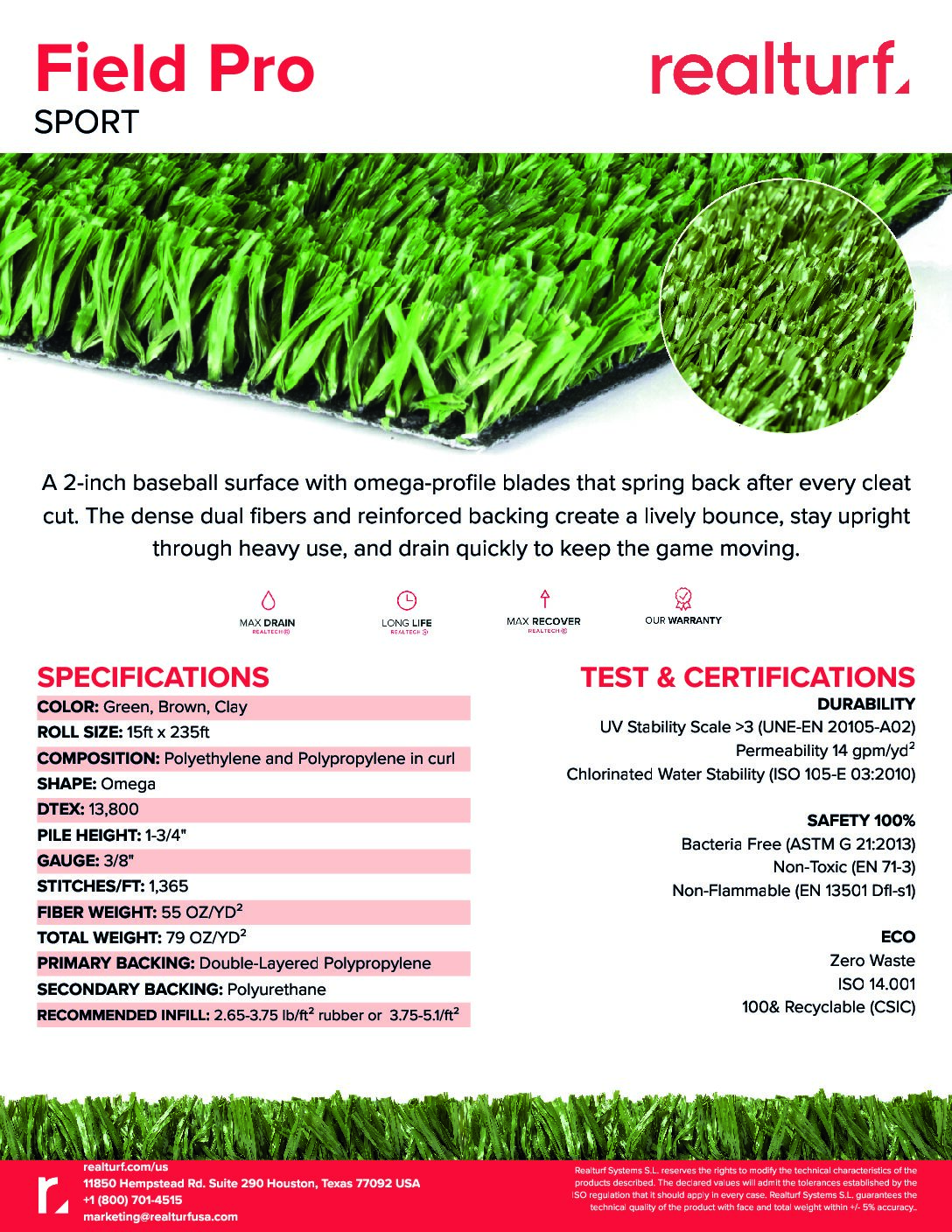Field Pro Spec Sheet