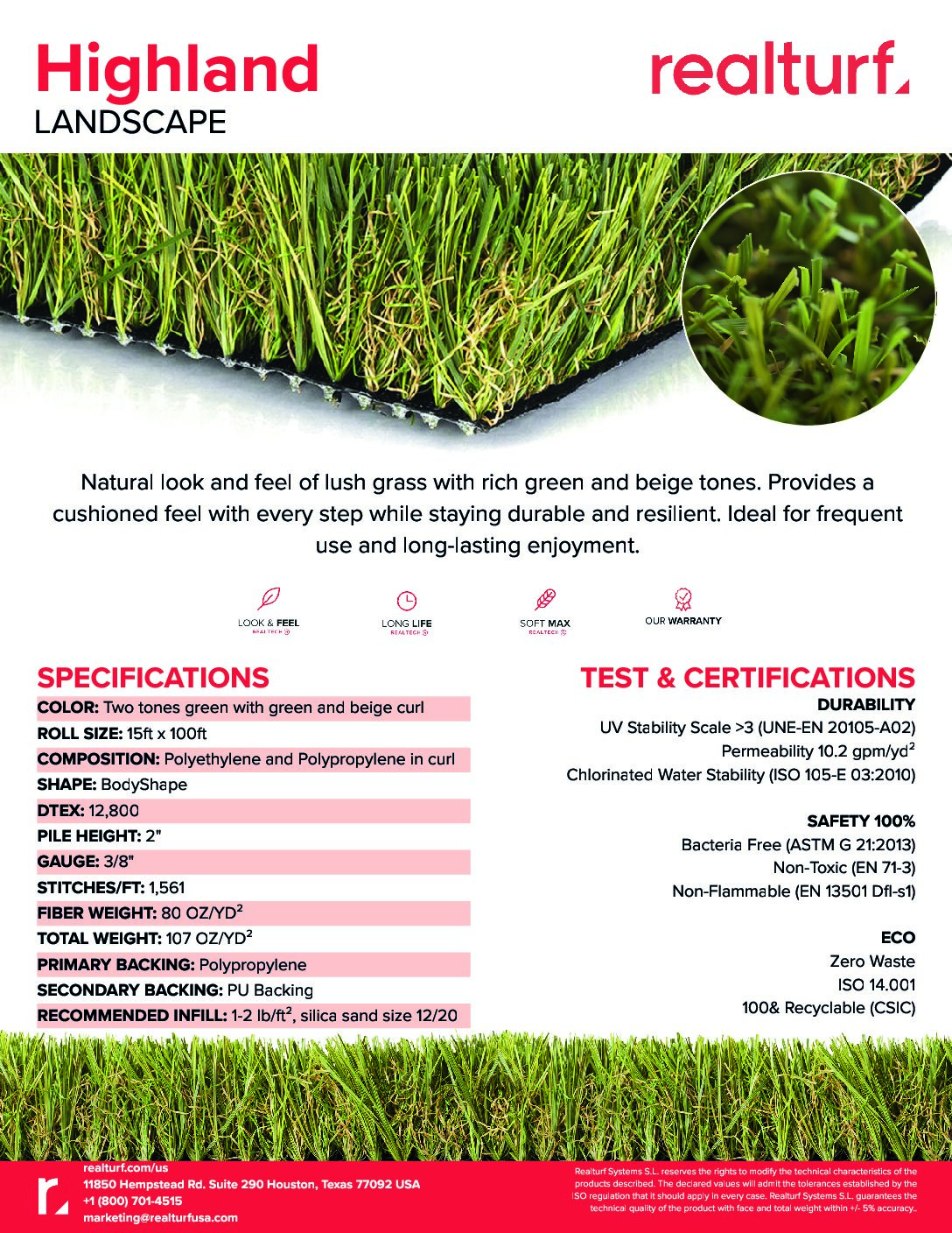Highland Spec Sheet