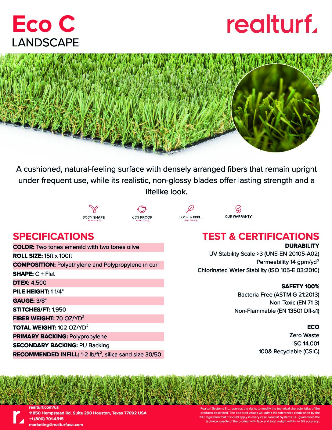 Eco C Spec Sheet