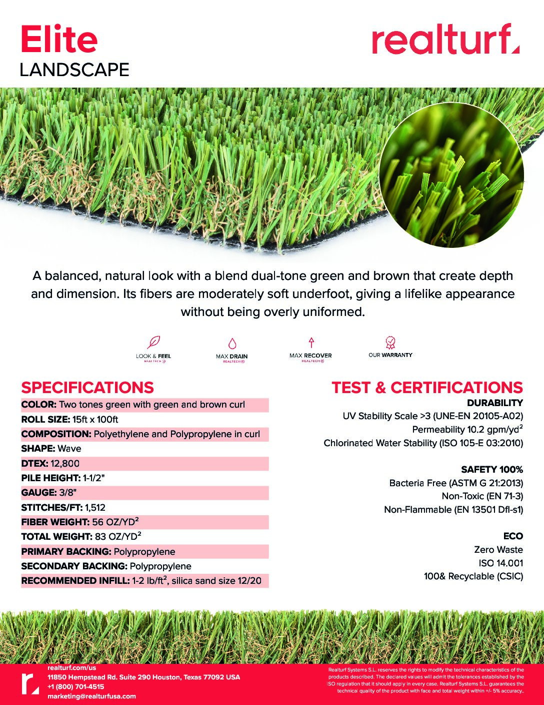 Elite Spec Sheet