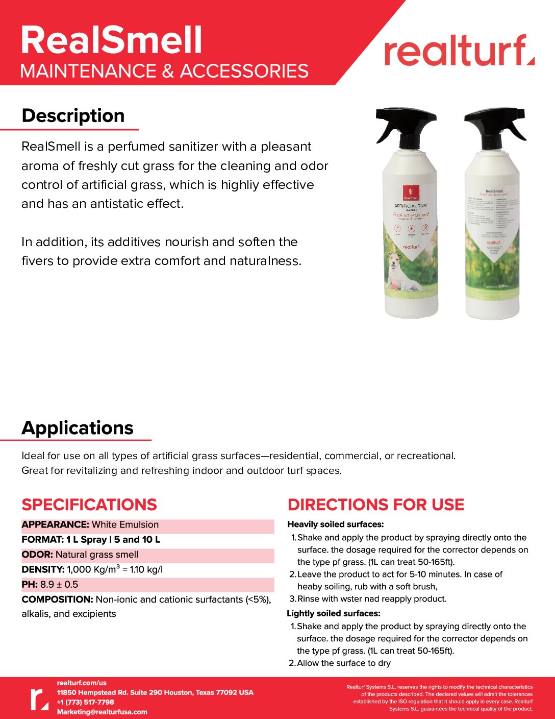 RealSmell Spec Sheet