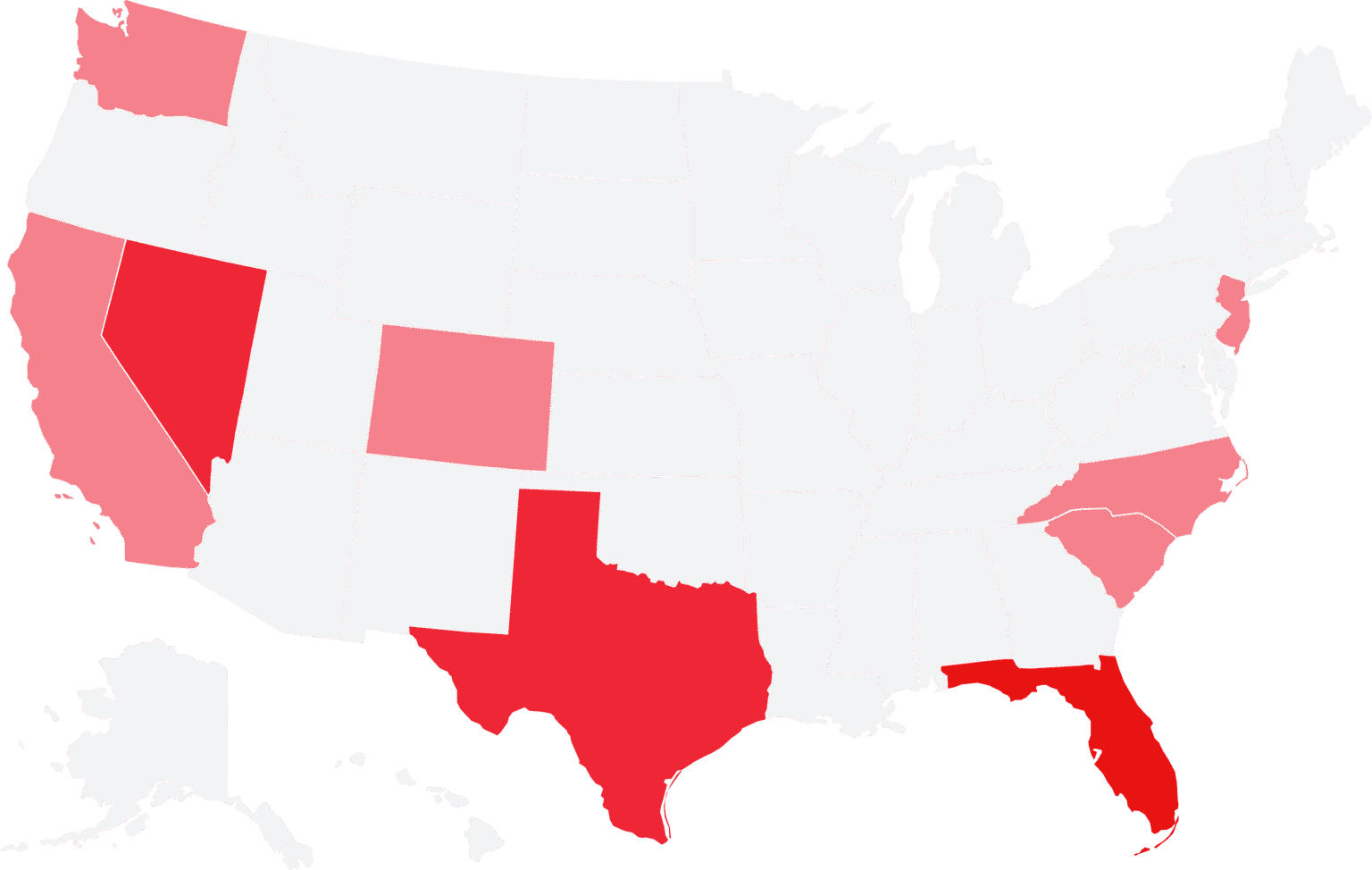 United States heat map - United States heat map